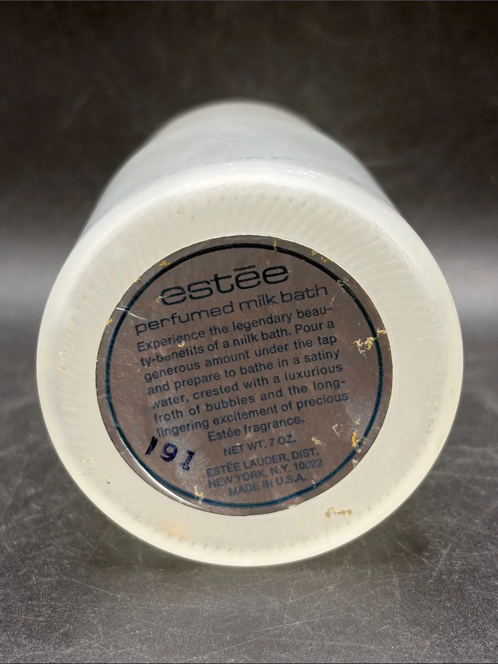 Estee Vintage Mid Century Perfumed Milk Bath Frosted Satin Glass Apothecary Jar